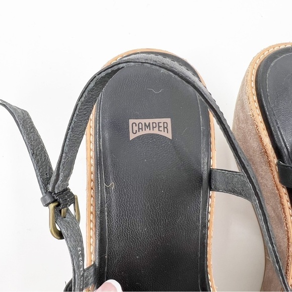 ✅ Camper Sandals SIZE 39 Damas Black Platform Strappy - Picture 5 of 9